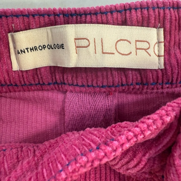 Pilcro by Anthropologie Pink Corduroy Button-Front Mini Skirt Size 6 - Picture 4 of 10